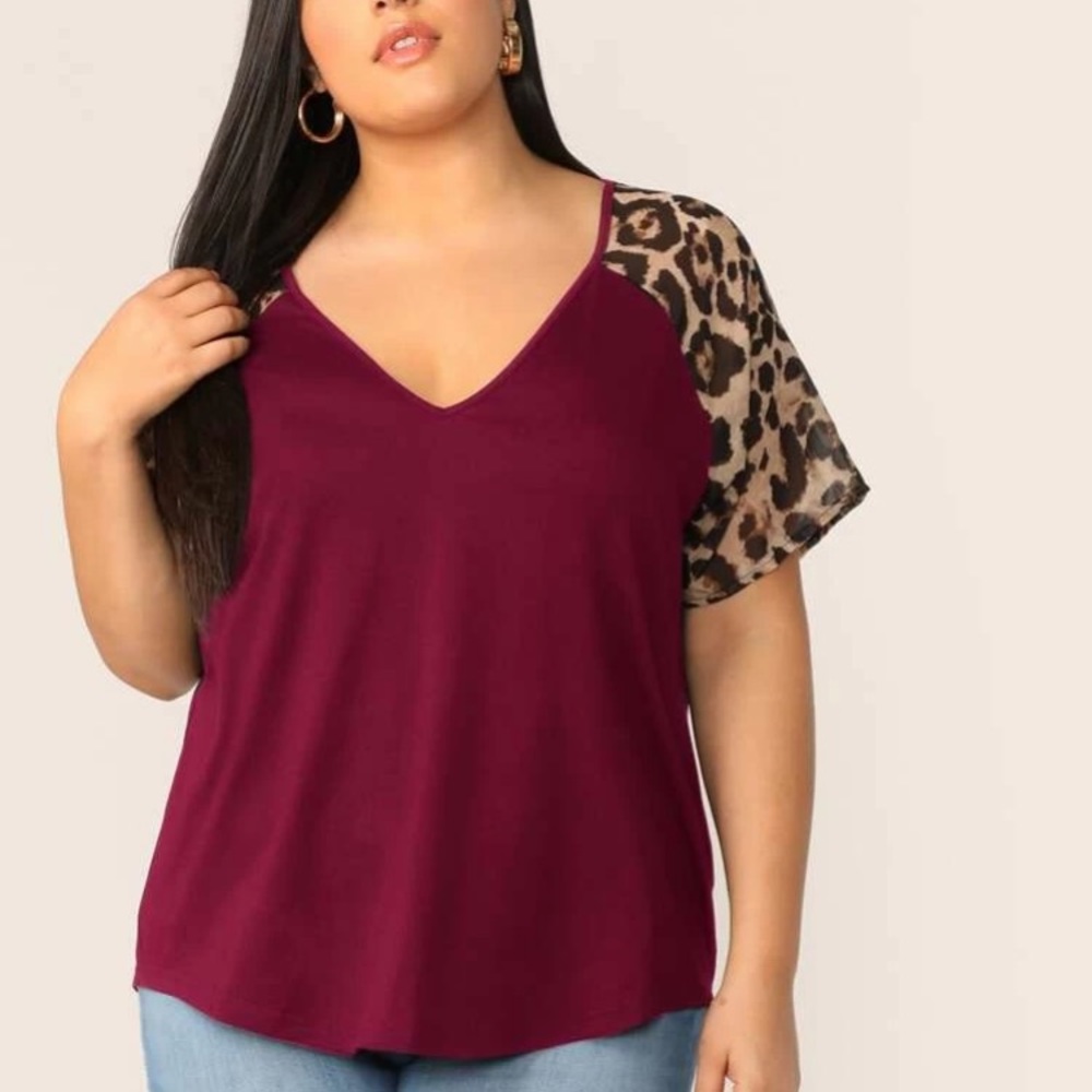 Red V-Neck Tee